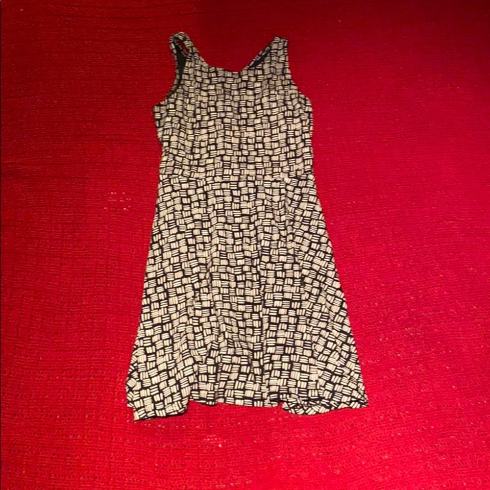 Black and white geometric dress